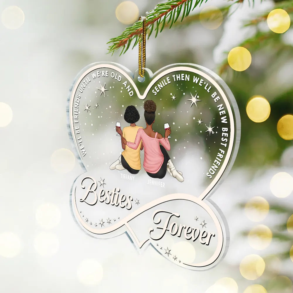 Personalized Best Friends Keepsake: 'Our Friendship Is Endless' Acrylic Ornament