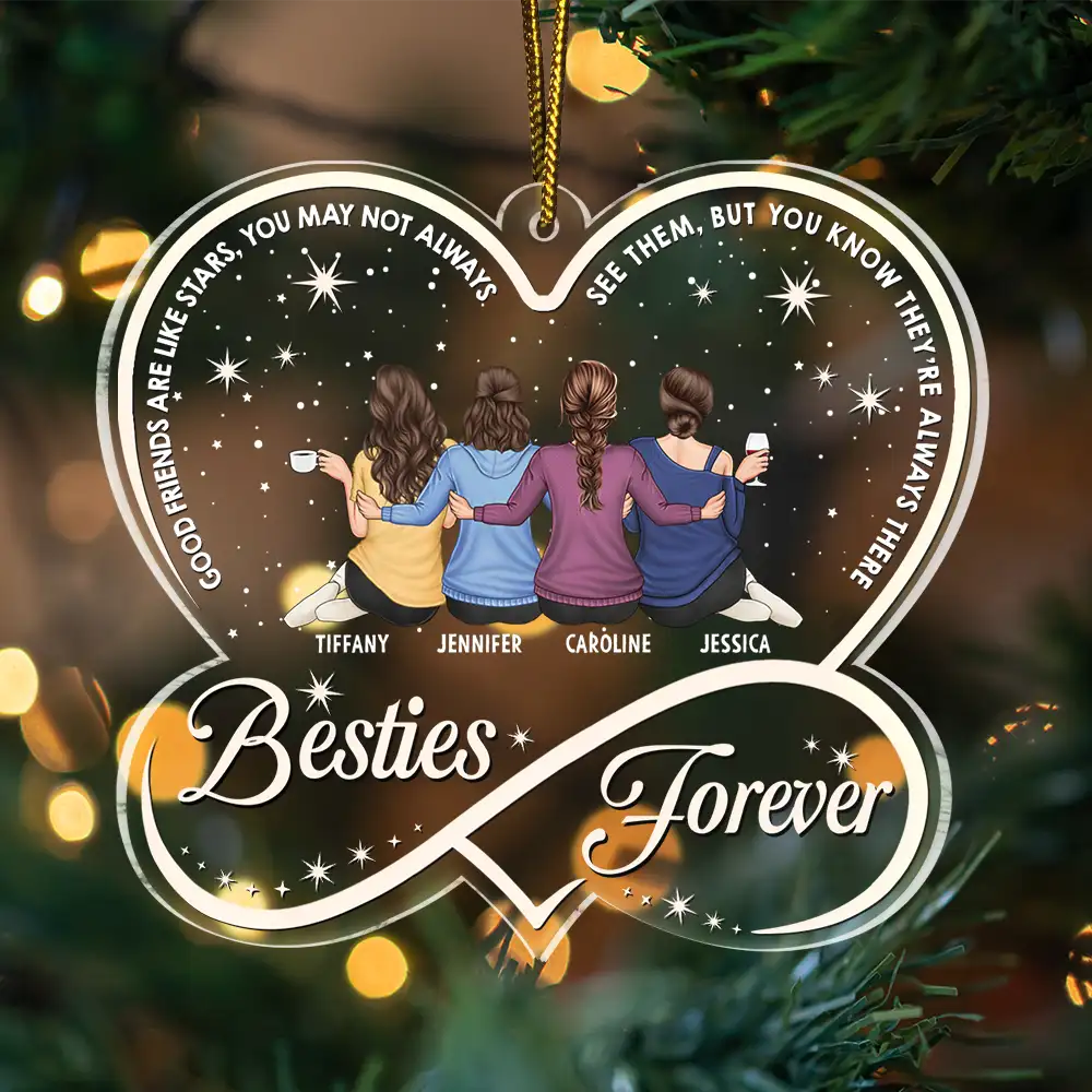 Personalized Best Friends Keepsake: 'Our Friendship Is Endless' Acrylic Ornament