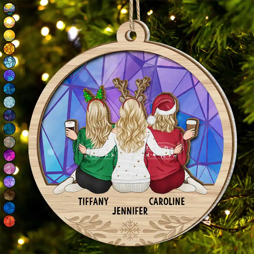 Heartfelt Personalized Suncatcher Ornament for Christmas Best Friends & Sisters