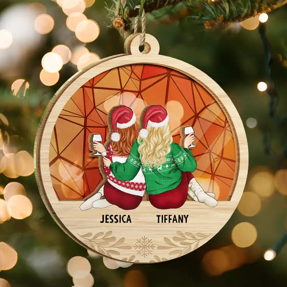 Heartfelt Personalized Suncatcher Ornament for Christmas Best Friends & Sisters