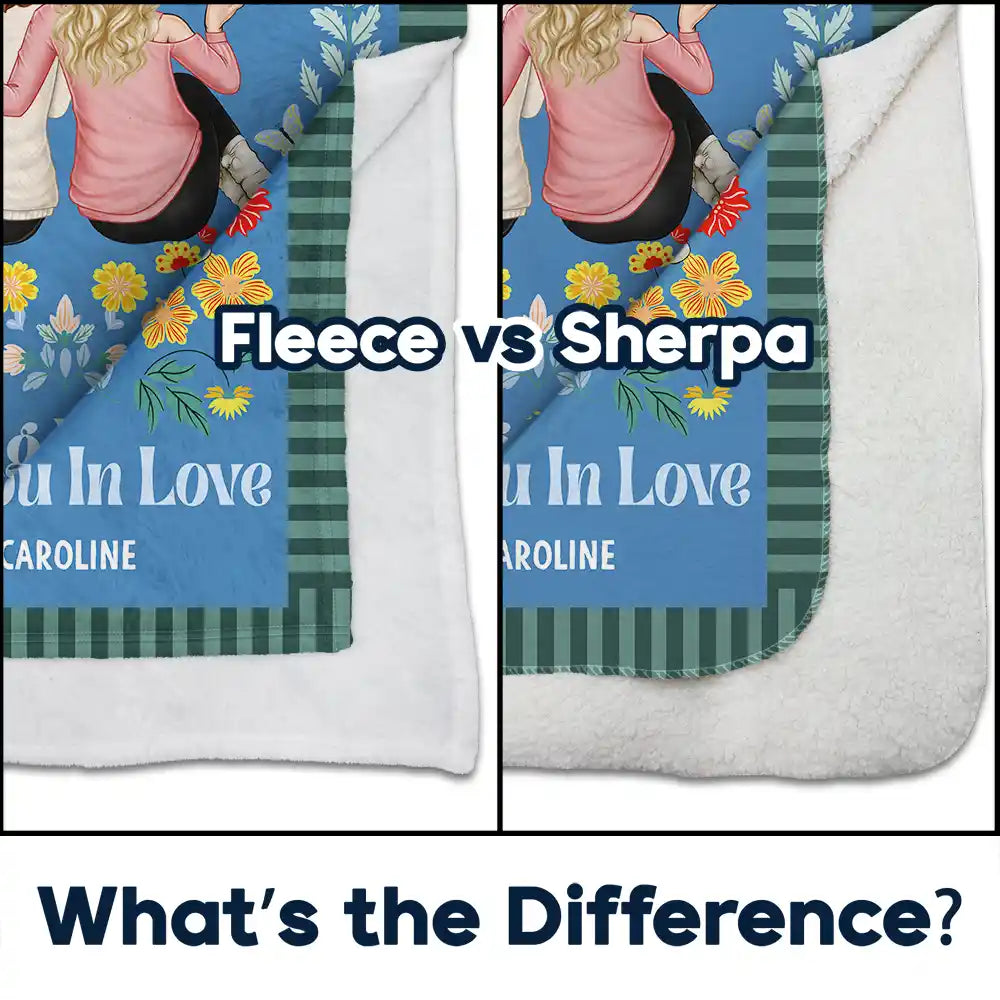 Gift For Sisters, Gift For Bestie - Wraping You In Love - Personalized Fleece Blanket, Sherpa Blanket