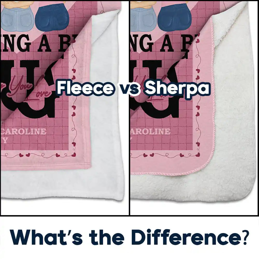 Gift For Bestie, Gift For Sisters - Sending A Big Hug - Personalized Fleece Blanket, Sherpa Blanket