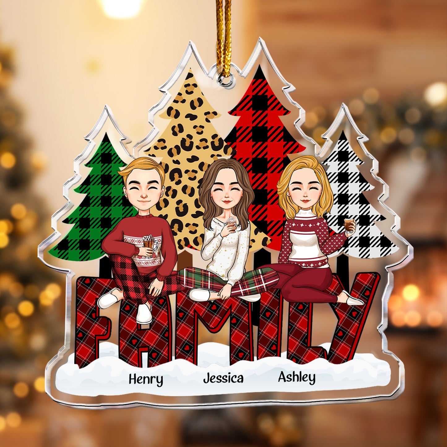 Heartfelt Custom Family Christmas Ornament - Personalized Tree Gift