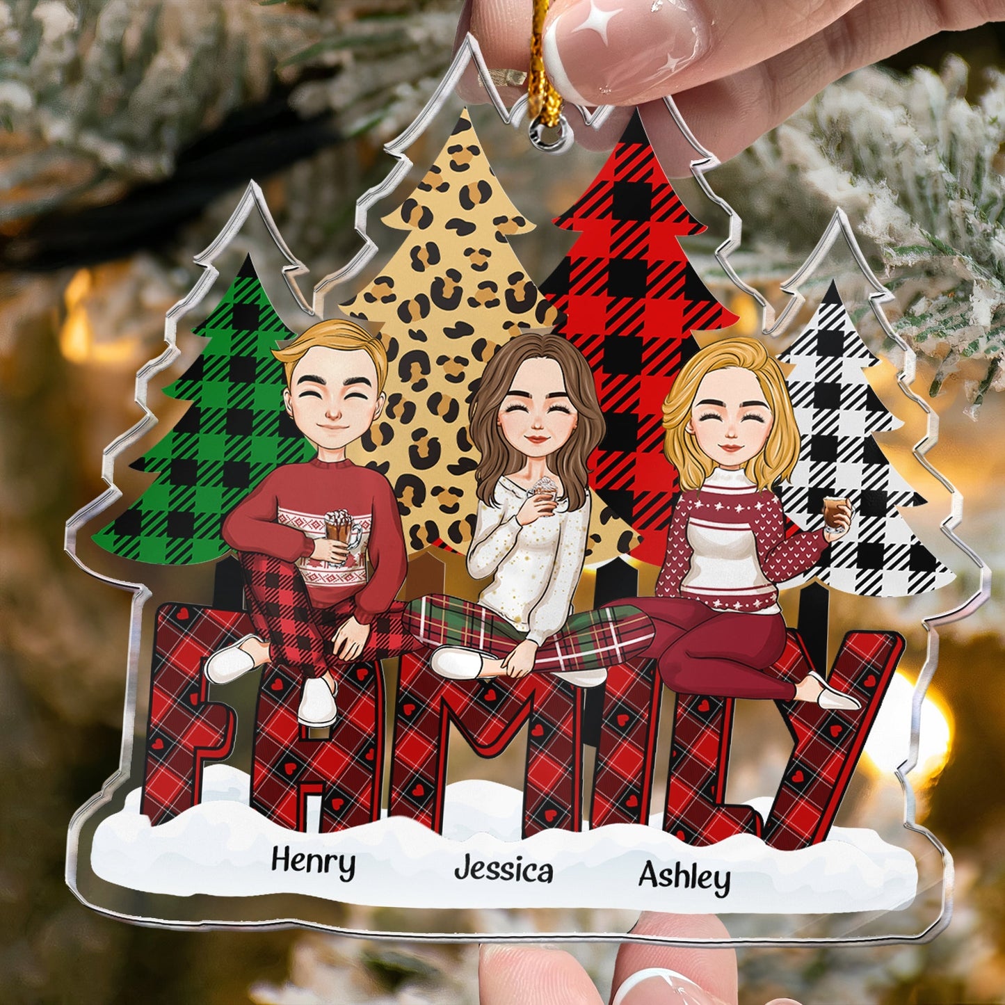Heartfelt Custom Family Christmas Ornament - Personalized Tree Gift