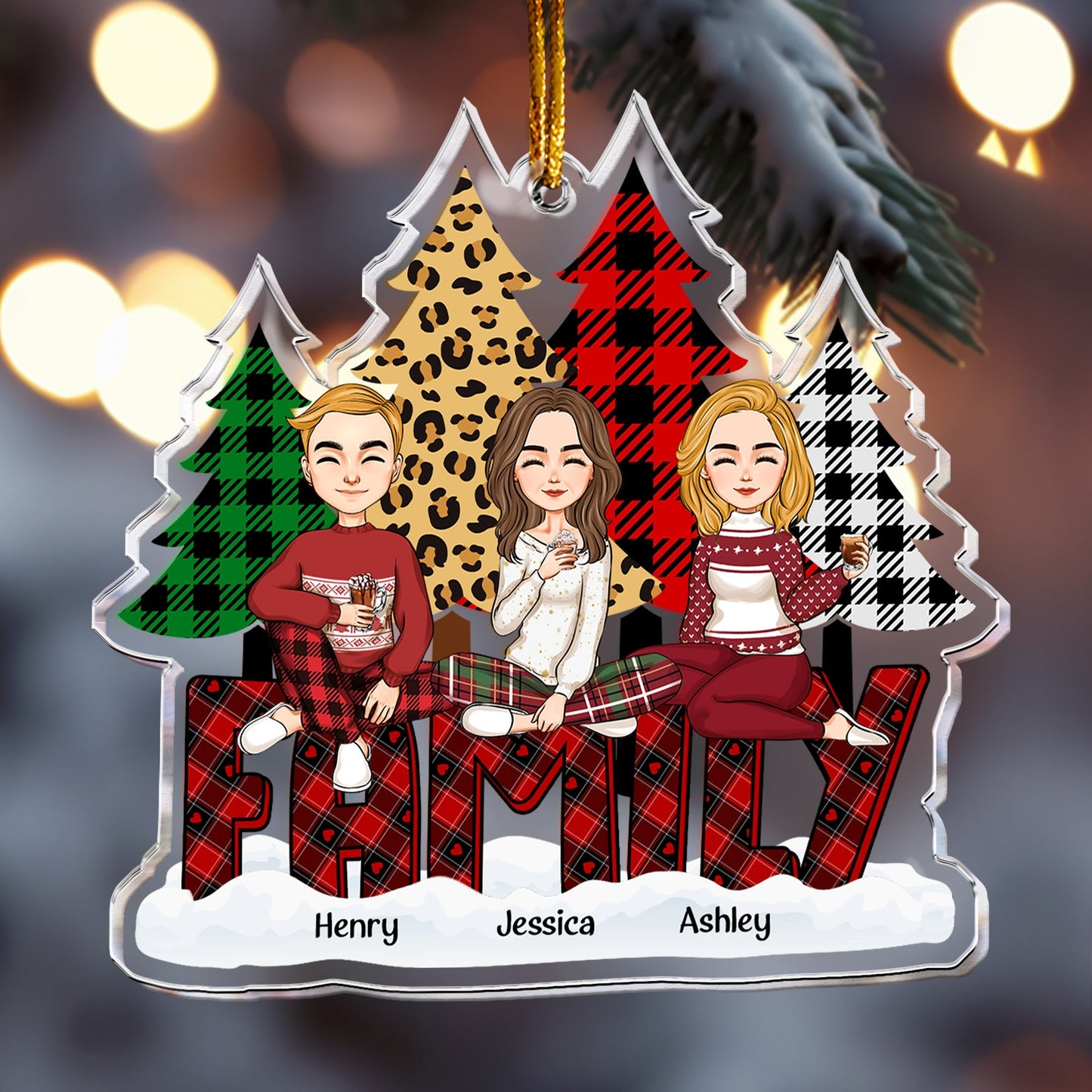 Heartfelt Custom Family Christmas Ornament - Personalized Tree Gift