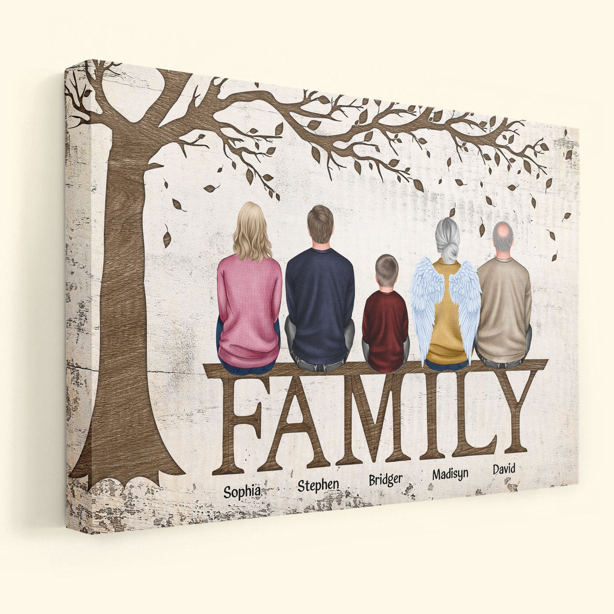 Personalized Family Canvas Wall Art - Custom Names