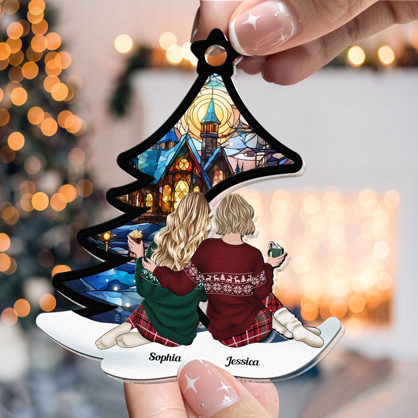 Custom Best Friends Christmas Ornament - A Personalized Cozy Holiday Keepsake