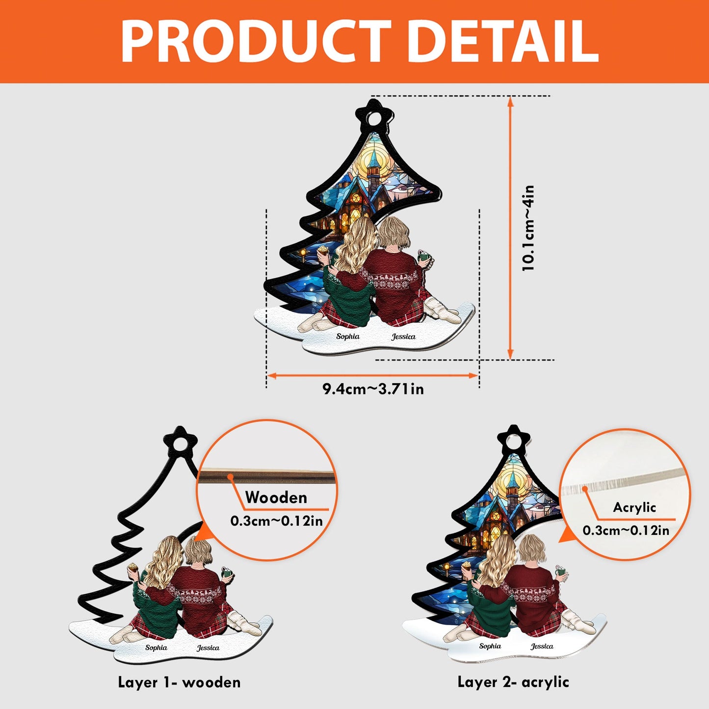 Custom Best Friends Christmas Ornament - A Personalized Cozy Holiday Keepsake