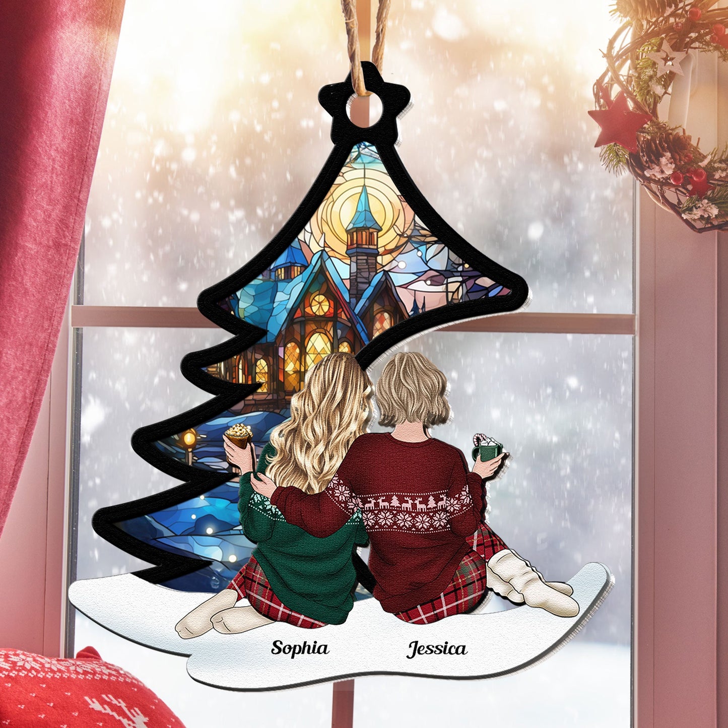 Custom Best Friends Christmas Ornament - A Personalized Cozy Holiday Keepsake