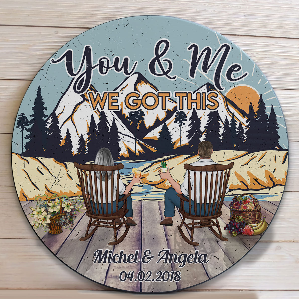 Custom "You & Me We Got This" Wood Sign for Couples & Home Decor