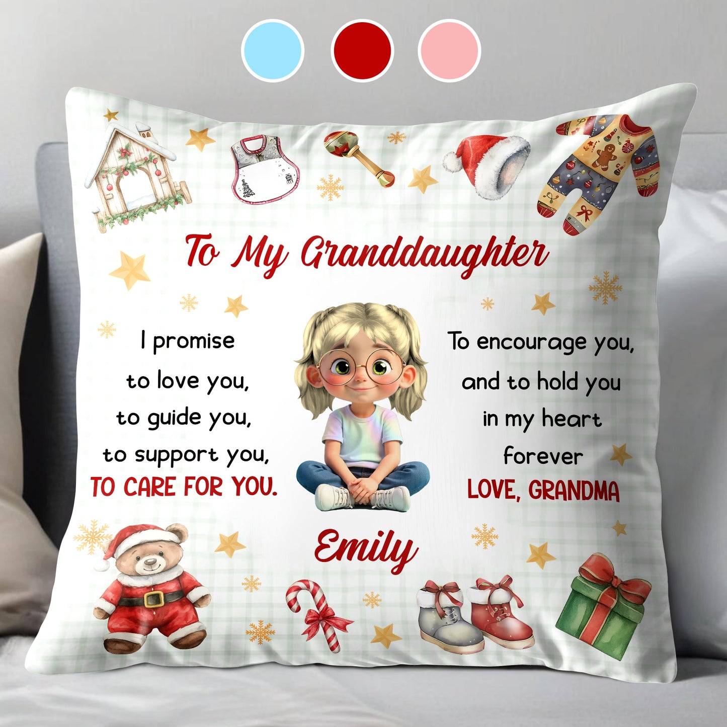 To My Granddaughter Love Promise Pillow