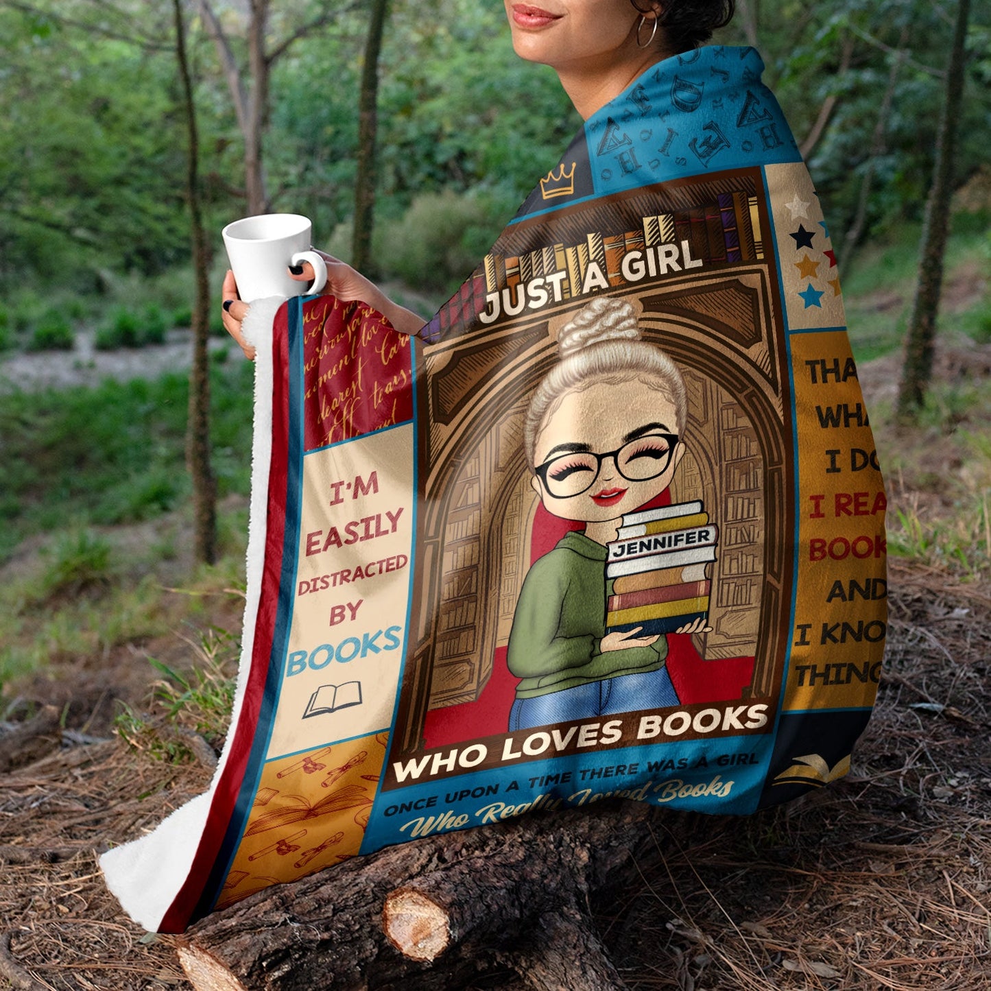 Personalized "I'm Not a Hoarder, I'm a Hero" Book Lover Blanket