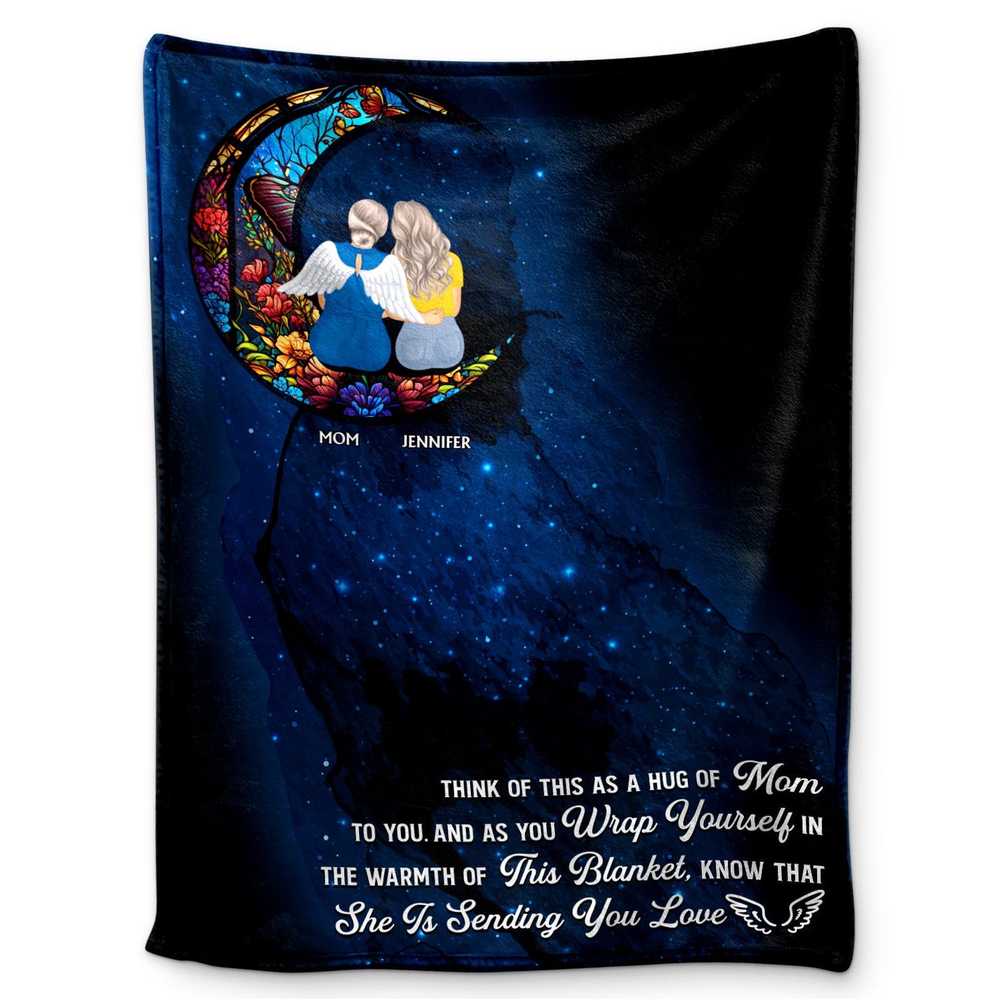 Personalized Memorial For Loved One Blanket For Daughter - A Hug From Mom