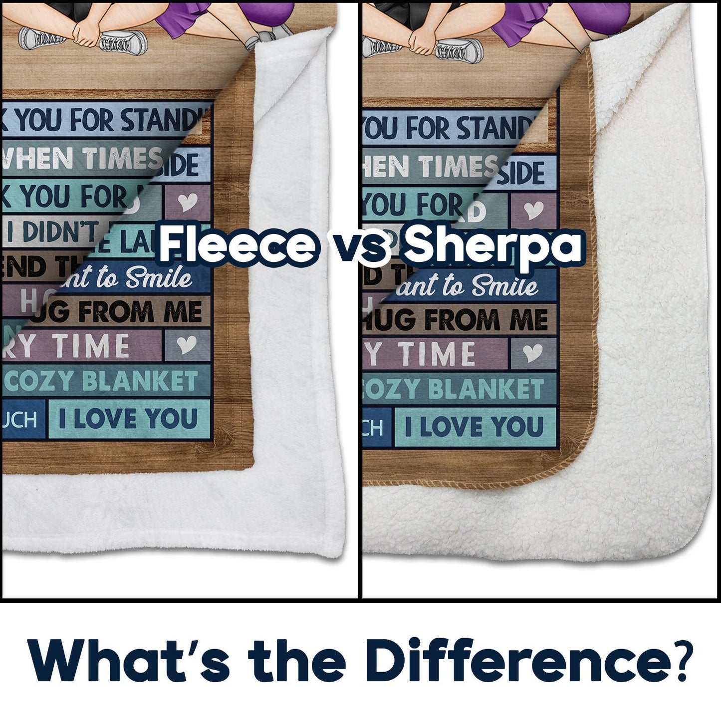 Personalized Best Friends Blanket: 'Pretend This Is A Hug From Me' Custom Gift