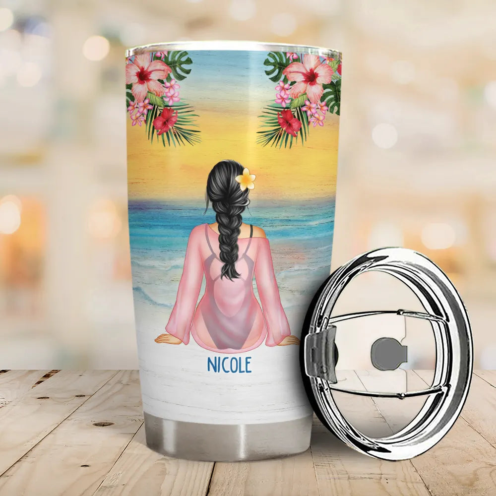 Personalized 'Friends, Sun, Sand & Sea' Tumbler for Best Friends