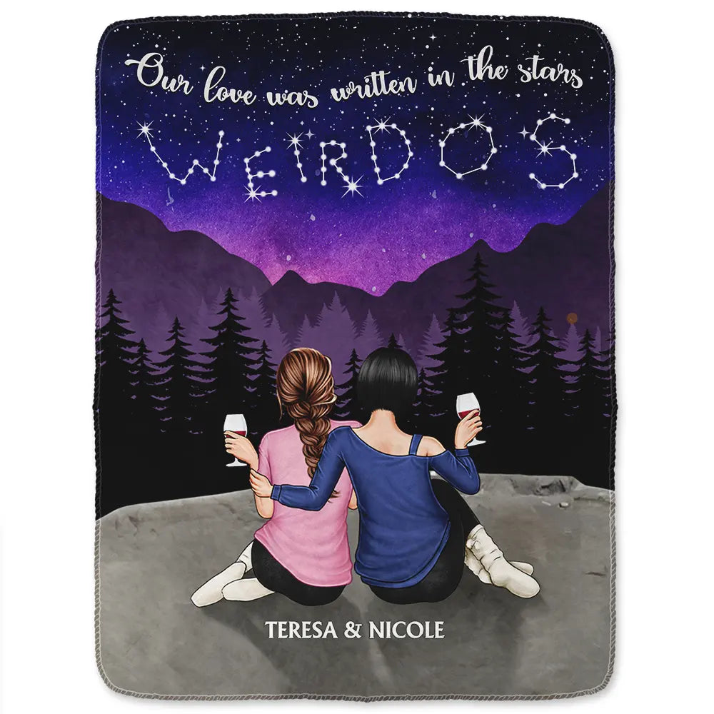 Starry Nights & Soulmates: Personalized Blanket for the Weirdos in Love