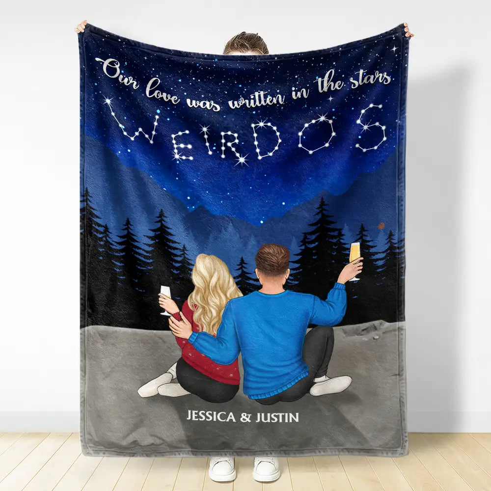Starry Nights & Soulmates: Personalized Blanket for the Weirdos in Love