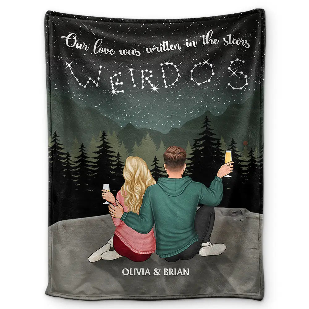 Starry Nights & Soulmates: Personalized Blanket for the Weirdos in Love