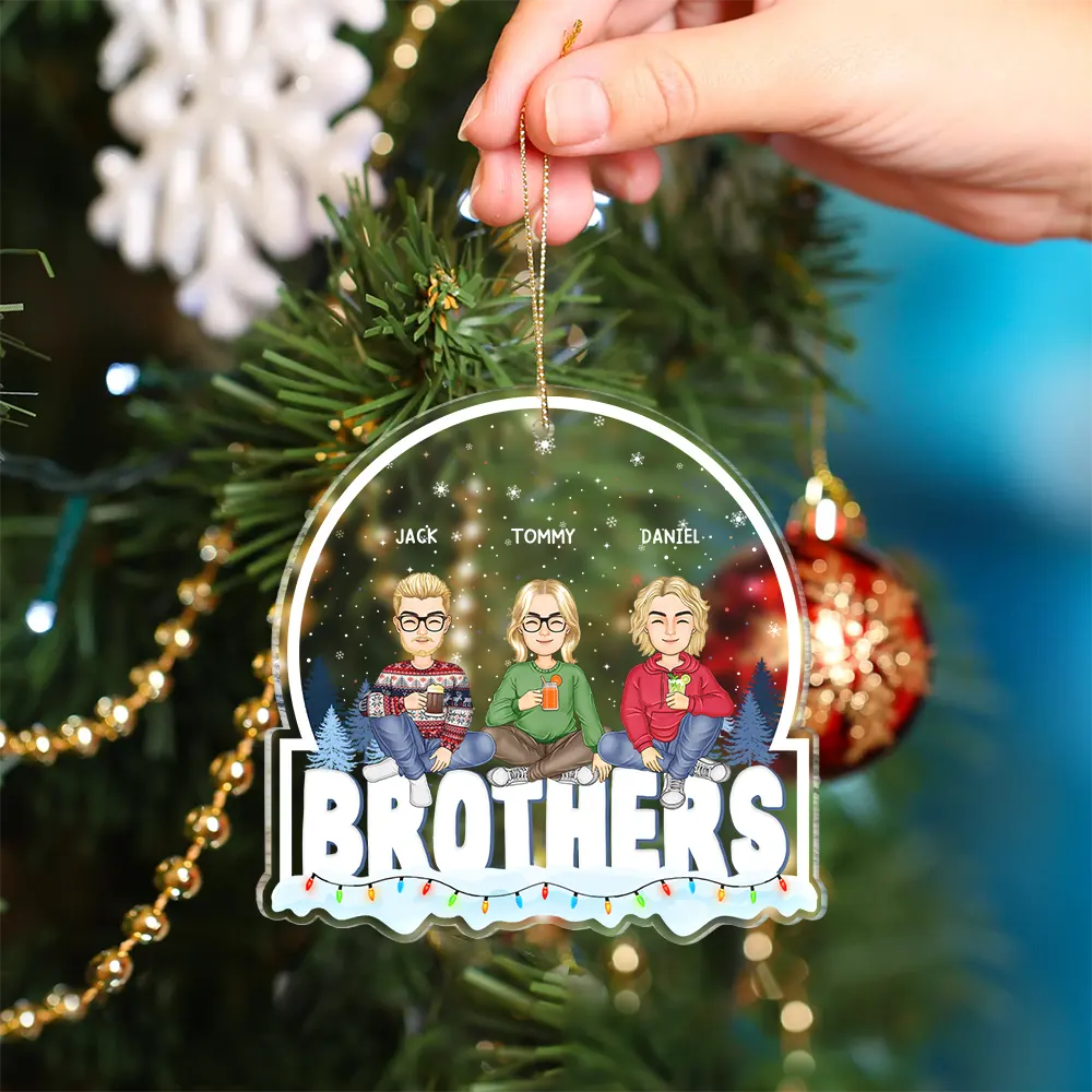 Personalized 'BESTIES' Christmas Acrylic Ornament for Best Friends