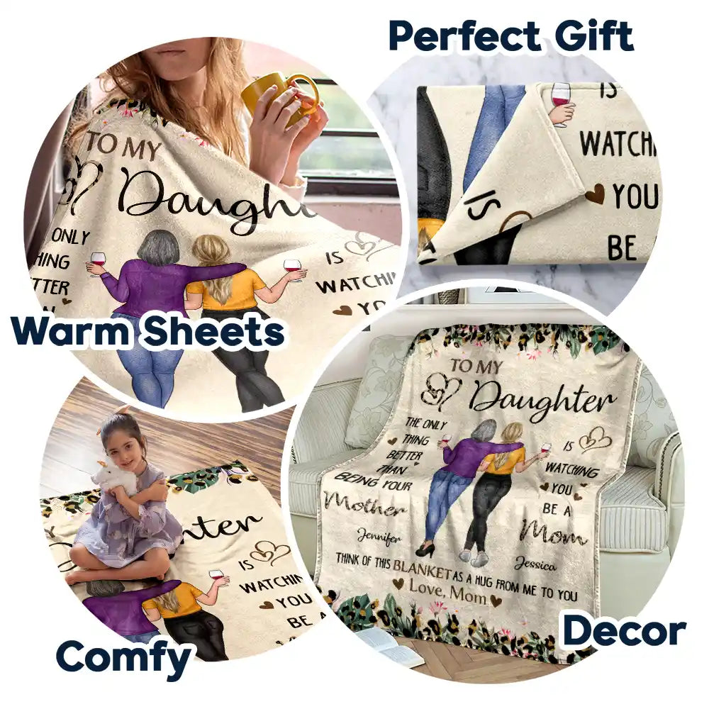 Gift For Mother, Mom, Daughters - To My Daughter Better Than Being Your Mother - Personalized Fleece Blanket, Sherpa Blanket