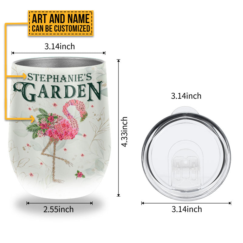 Personalized Garden Lover's "Into The Garden I Go" Stainless Steel Wine Tumbler