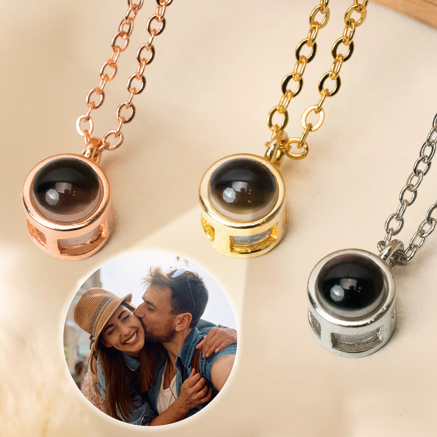 Personalized Photo Projection Necklace: A Hidden Photo Keepsake for Her