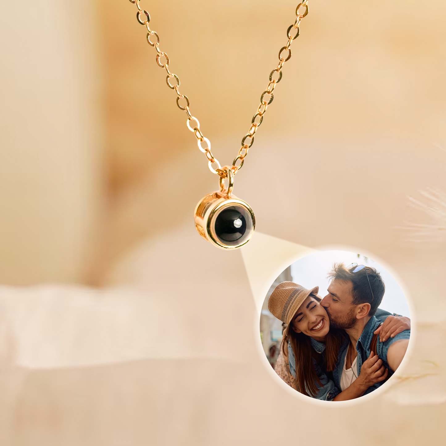 Personalized Photo Projection Necklace: A Hidden Photo Keepsake for Her
