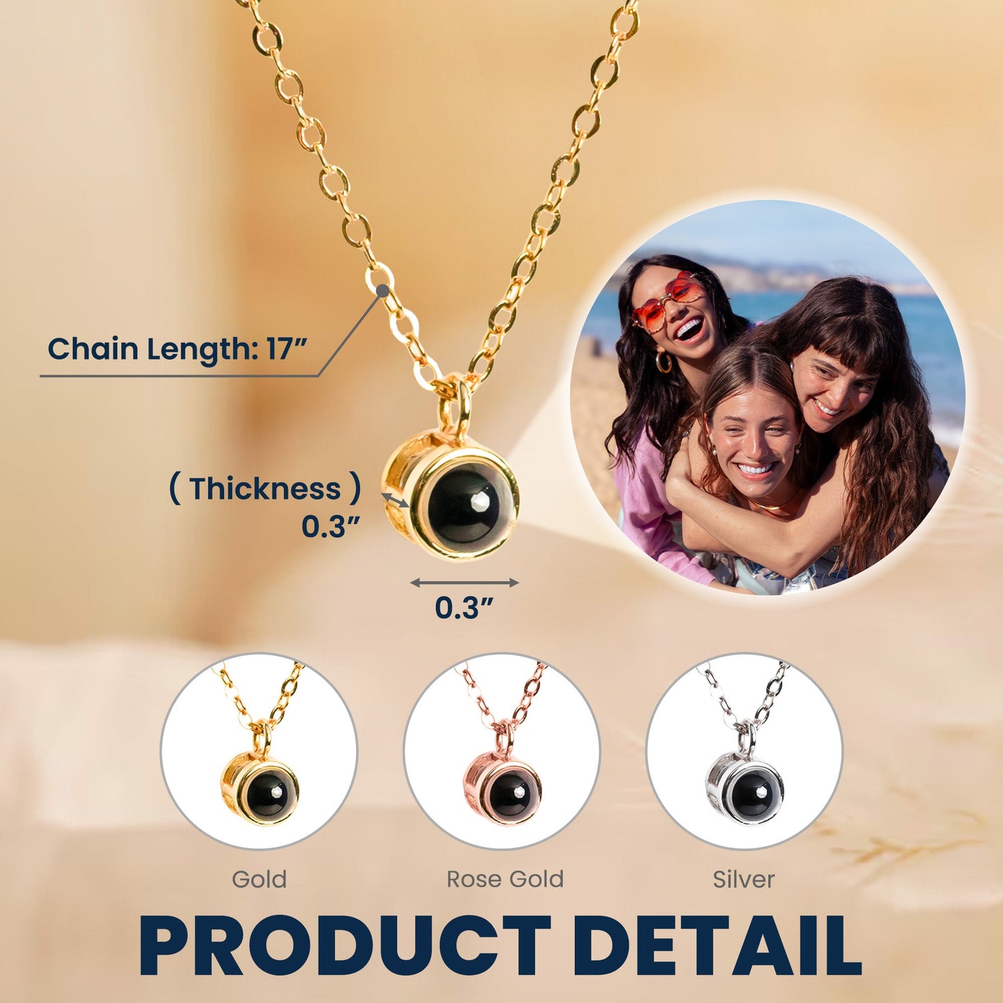 Personalized Photo Projection Necklace: A Cherished Keepsake for Friends