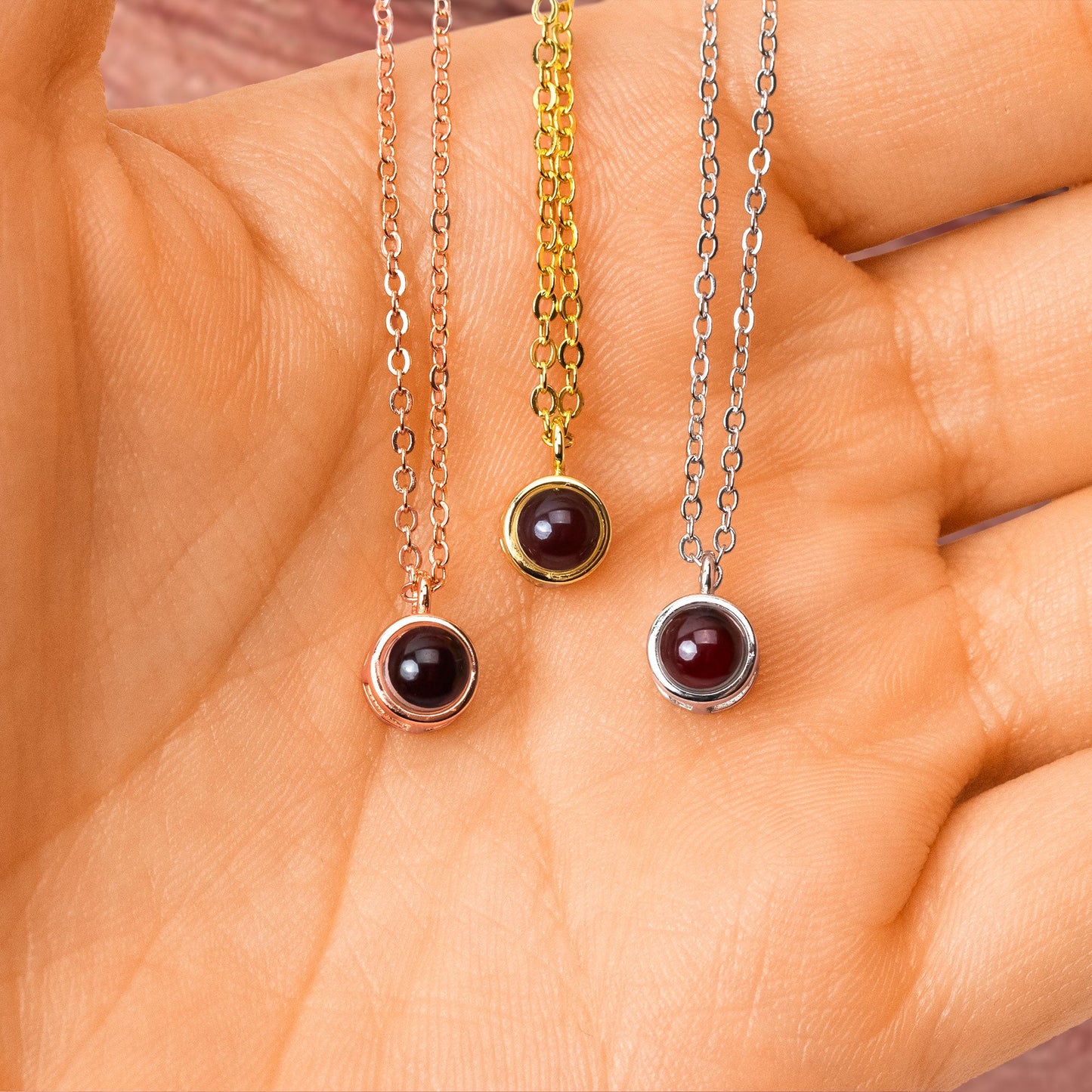 Custom Photo Projection Necklace for Mom, Grandma, Daughter - Keepsake Gift