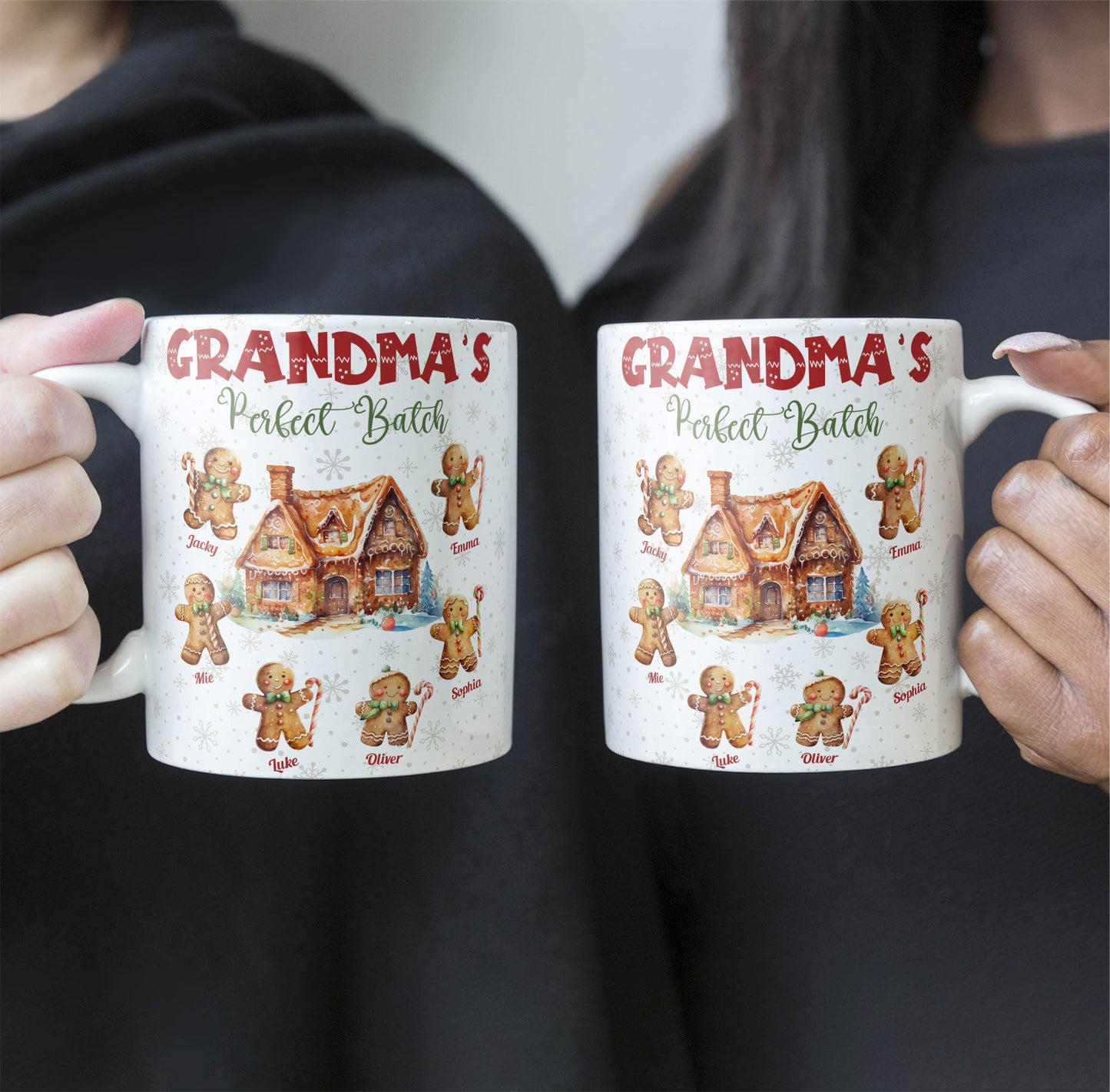 Custom Grandma's Perfect Batch Christmas Mug with Grandkids' Names