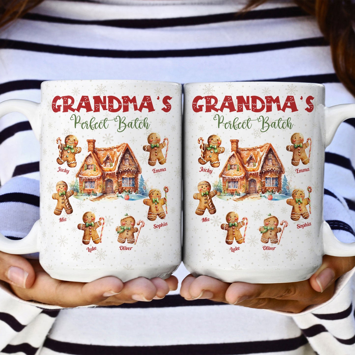 Custom Grandma's Perfect Batch Christmas Mug with Grandkids' Names