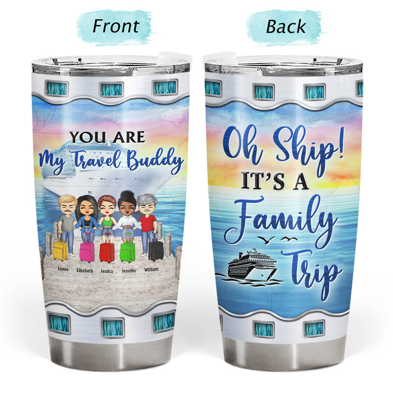 Custom Travel Buddy Tumbler for Best Friends & Sisters | Life is Better on a Cruise