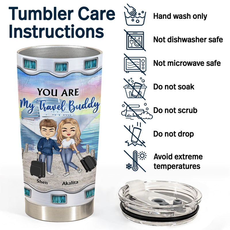 Custom Travel Buddy Tumbler for Best Friends & Sisters | Life is Better on a Cruise