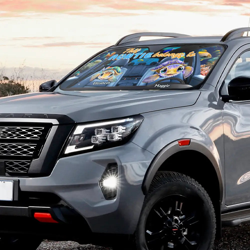 Personalized 'This Grandma Belongs To' Turtle Sunshade for Grandkids