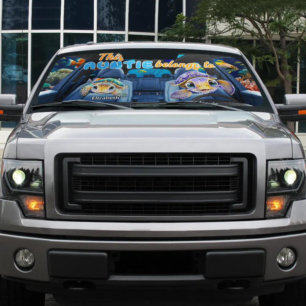 Personalized 'This Grandma Belongs To' Turtle Sunshade for Grandkids