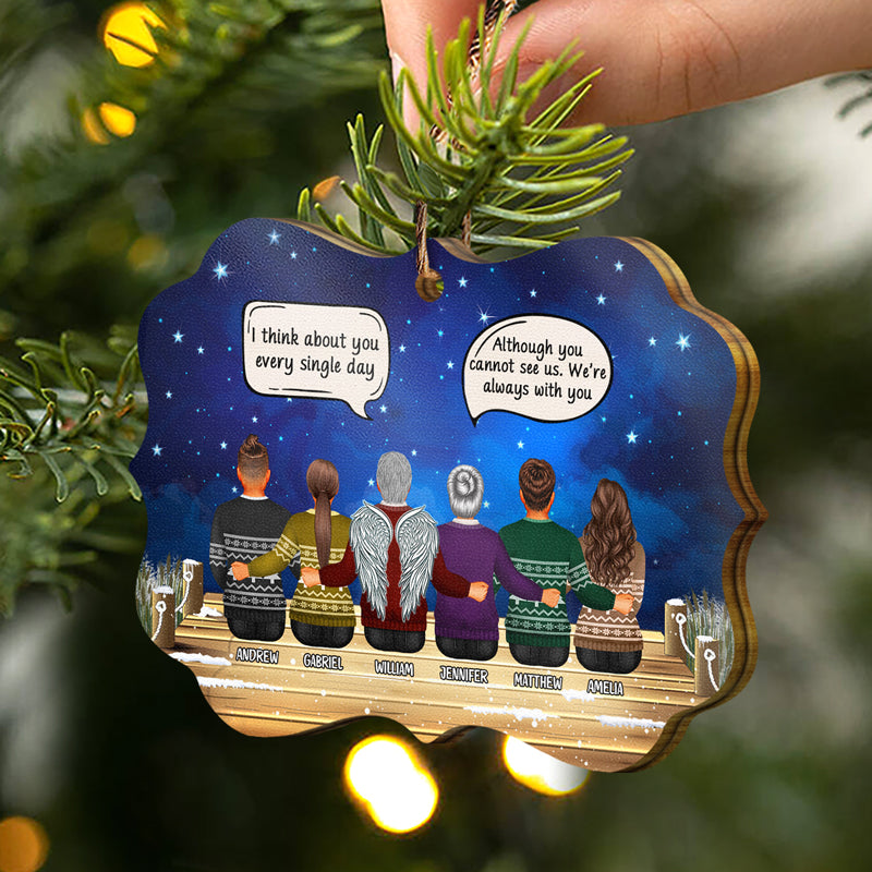 Personalized Family Memorial For Loved One Wooden Ornament - Forever in Our Hearts