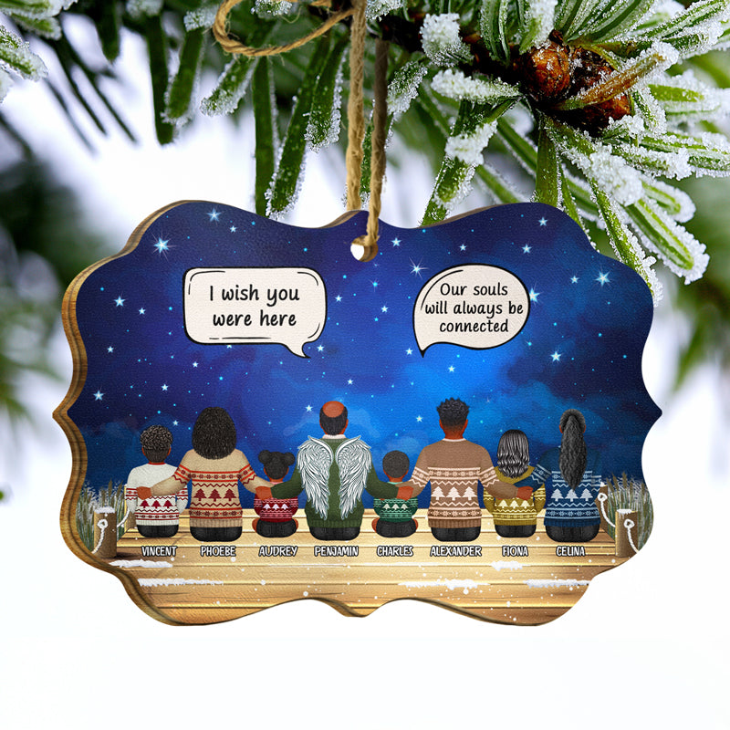 Personalized Family Memorial For Loved One Wooden Ornament - Forever in Our Hearts