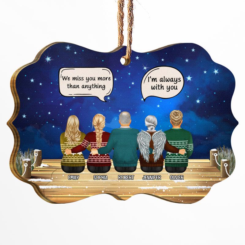 Personalized Family Memorial For Loved One Wooden Ornament - Forever in Our Hearts