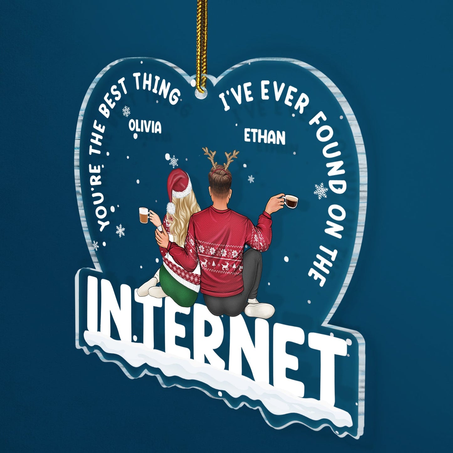 Custom 'Best Thing on Internet' Couple Christmas Keepsake Ornament