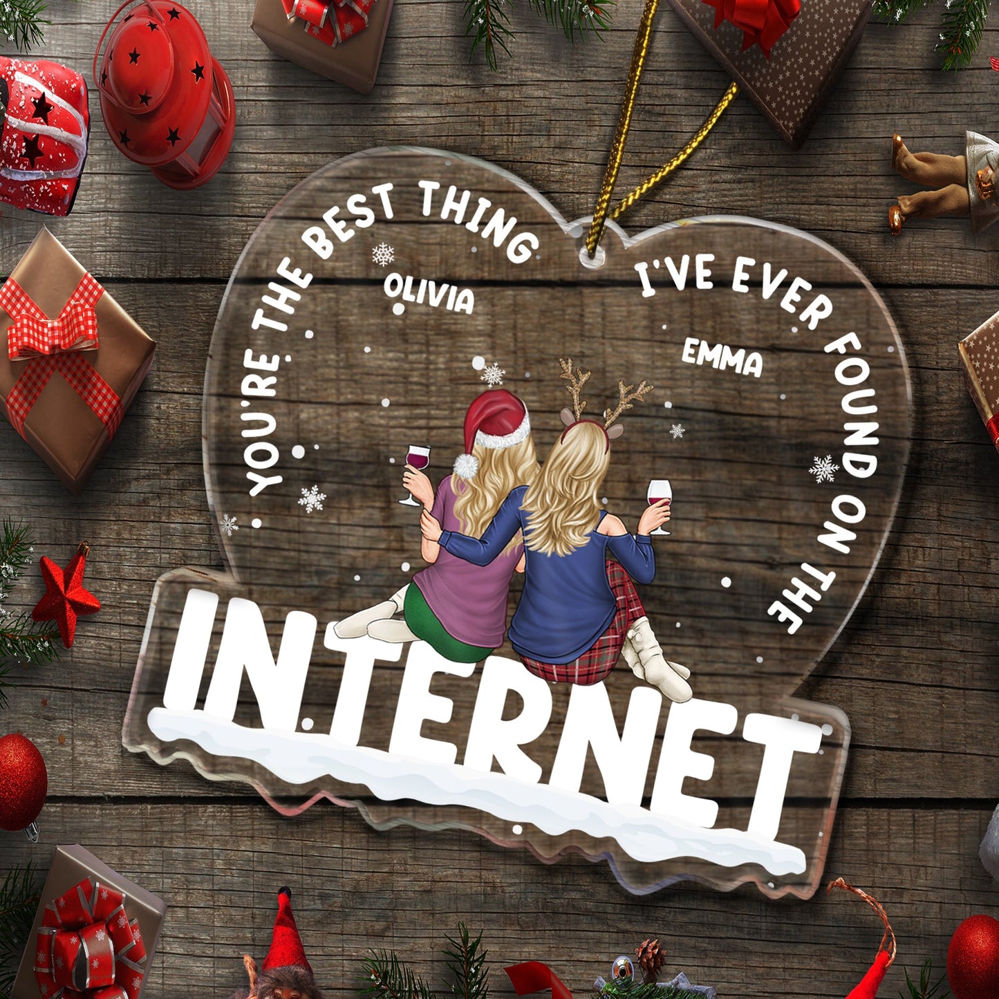 Custom 'Best Thing on Internet' Couple Christmas Keepsake Ornament