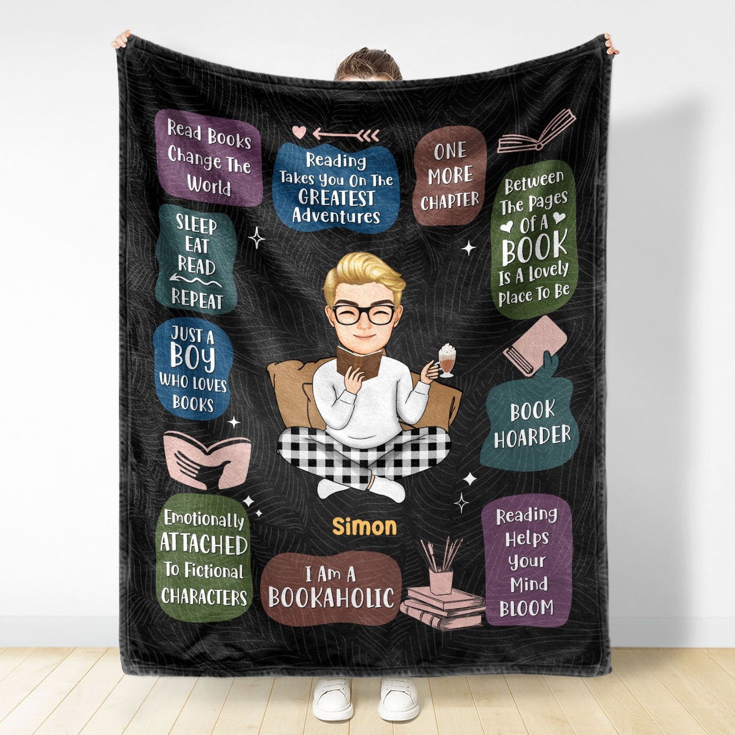 Personalized 'Just A Girl Who Loves Books' Blanket for Readers