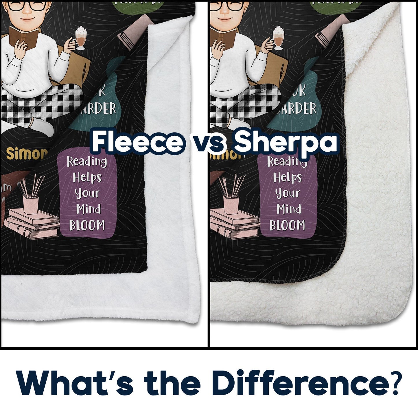 Personalized 'Just A Girl Who Loves Books' Blanket for Readers