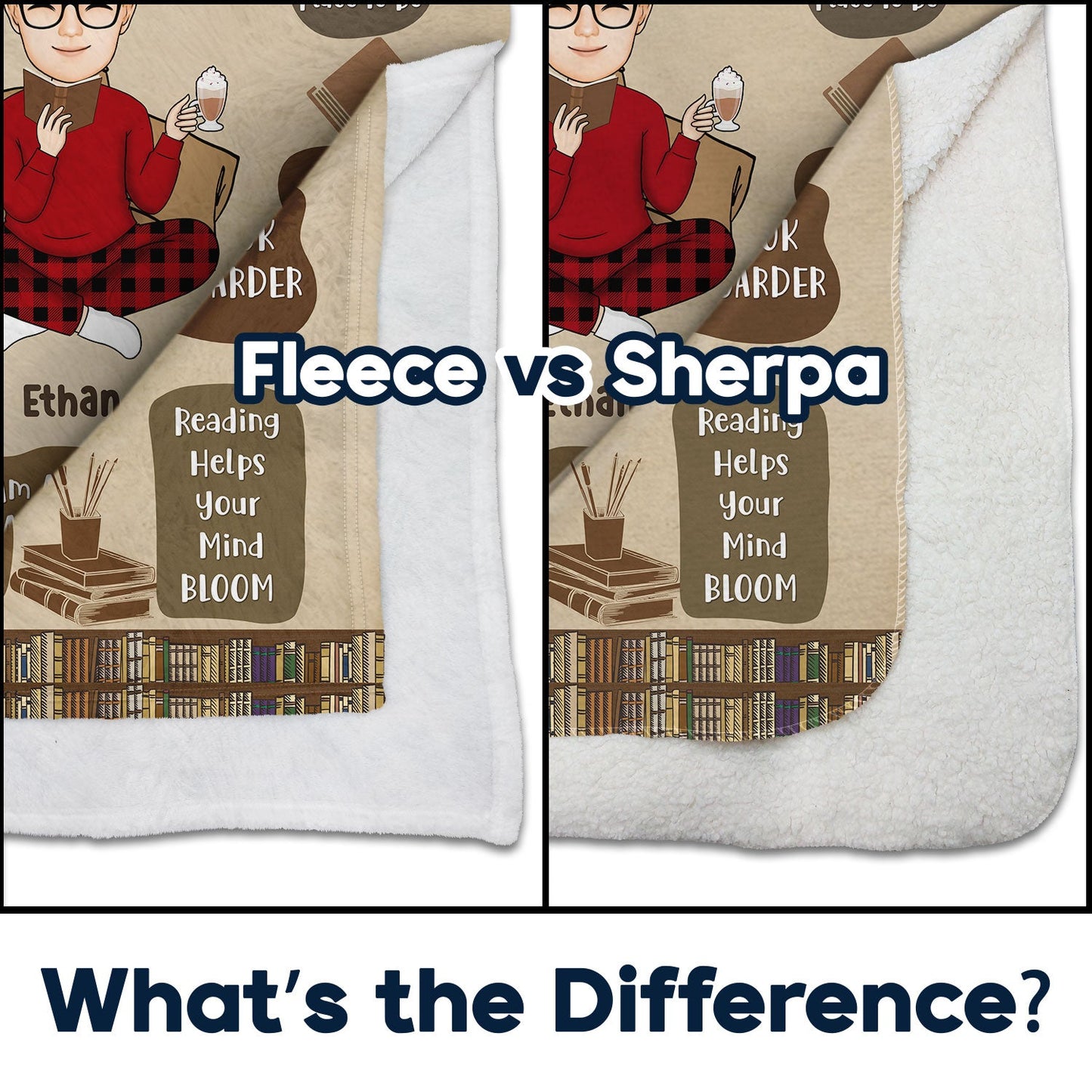 Personalized "Just A Girl Who Loves Books" Cozy Reading Blanket Gift