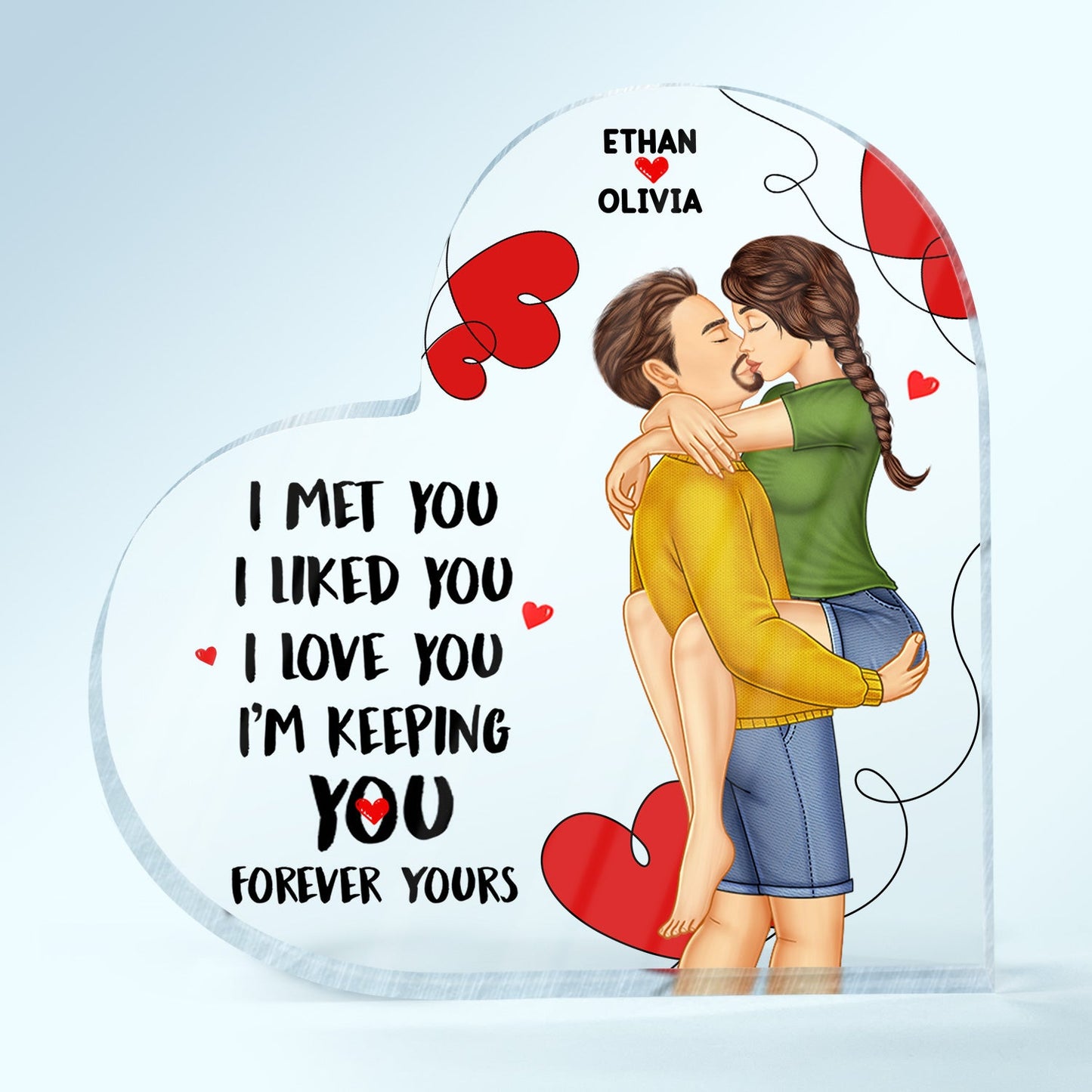Personalized Couples "Forever Yours" Acrylic Plaque - Heartfelt Gift
