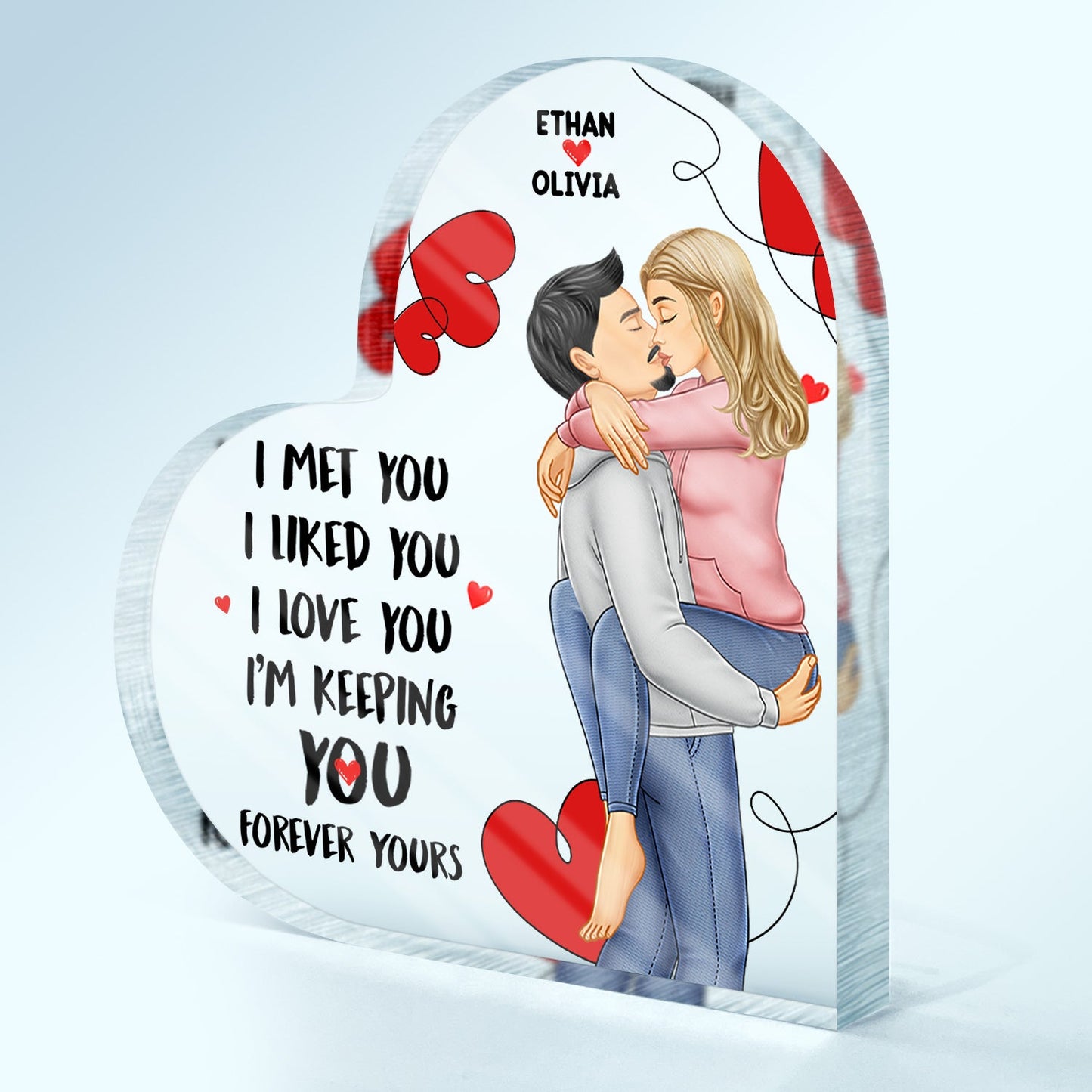 Personalized Couples "Forever Yours" Acrylic Plaque - Heartfelt Gift