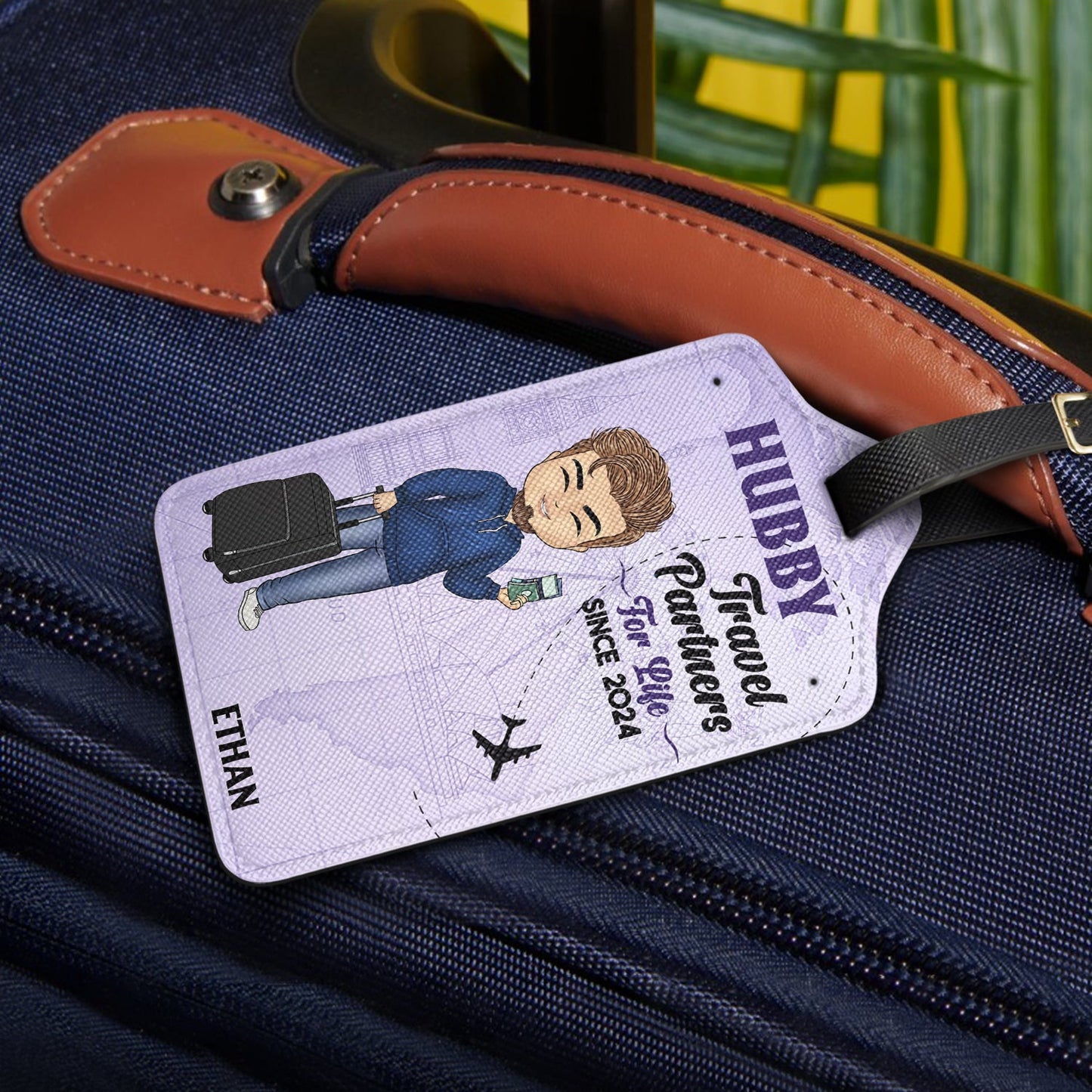 Personalized Hubby & Wifey 'Travel Partners For Life' Couple Luggage Tags