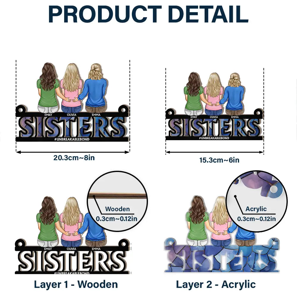 Heartfelt Personalized Suncatcher: 'Family Forever Unbreakable Bond' for Dad