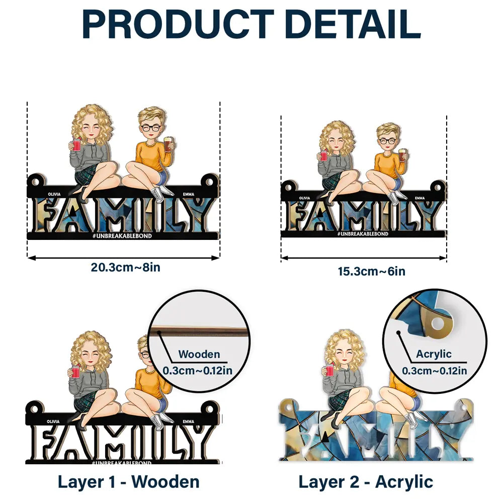 Heartfelt Personalized Family Suncatcher Ornament: Unbreakable Bond