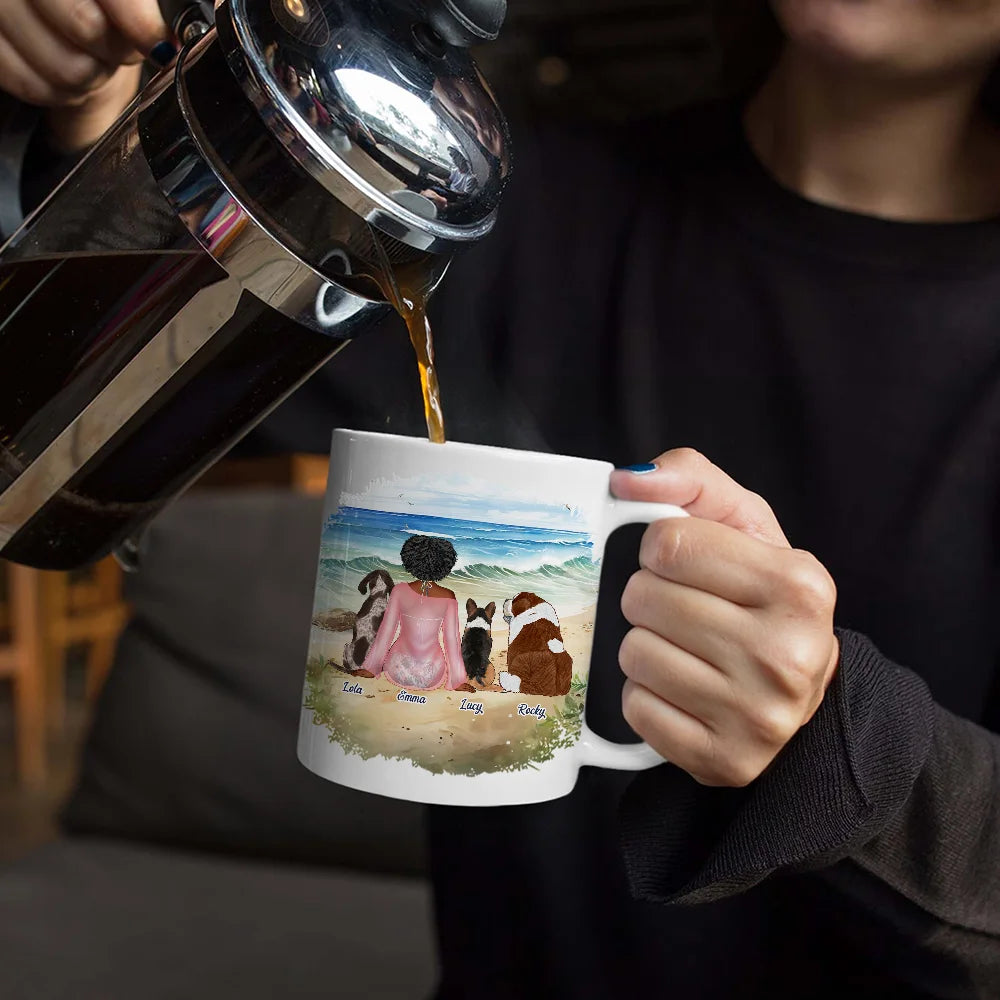 Personalized 'All I Need Is My Dog & The Beach' Mug for Dog & Beach Lovers