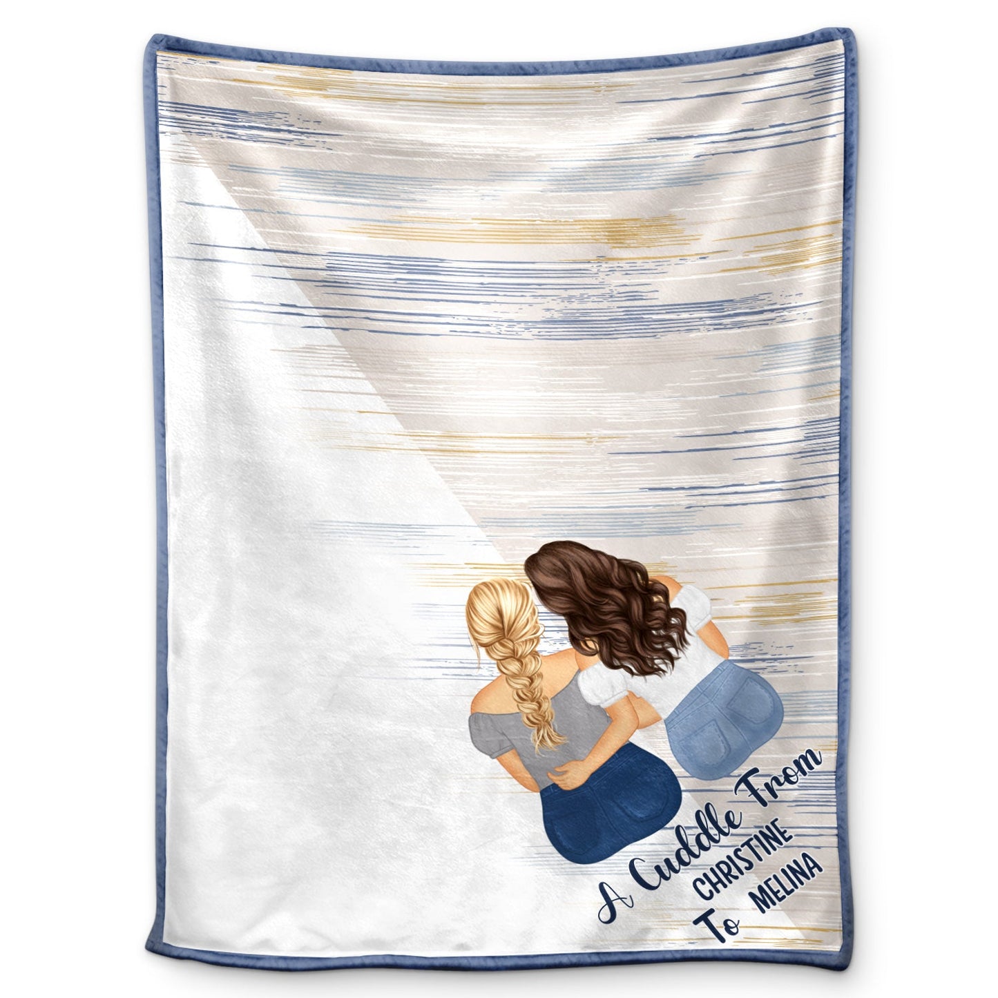 Custom 'A Cuddle From' Blanket - Personalized Gift for Sisters & Best Friends